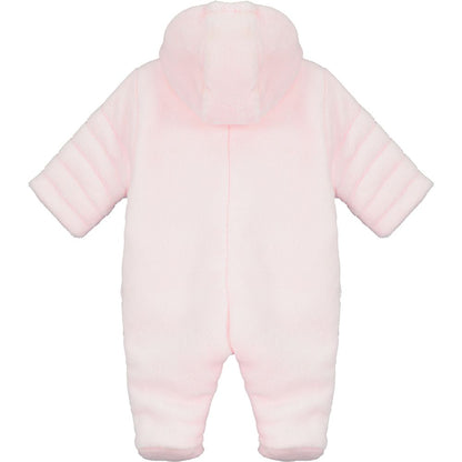 Emile et Rose, Snowsuits, Emile et Rose - Pale pink, deep pile pram suit, Alison