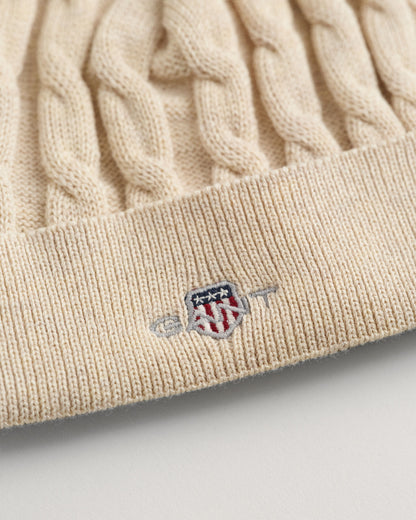 Gant, Hats, Gant - beige, cable knit pull on beanie