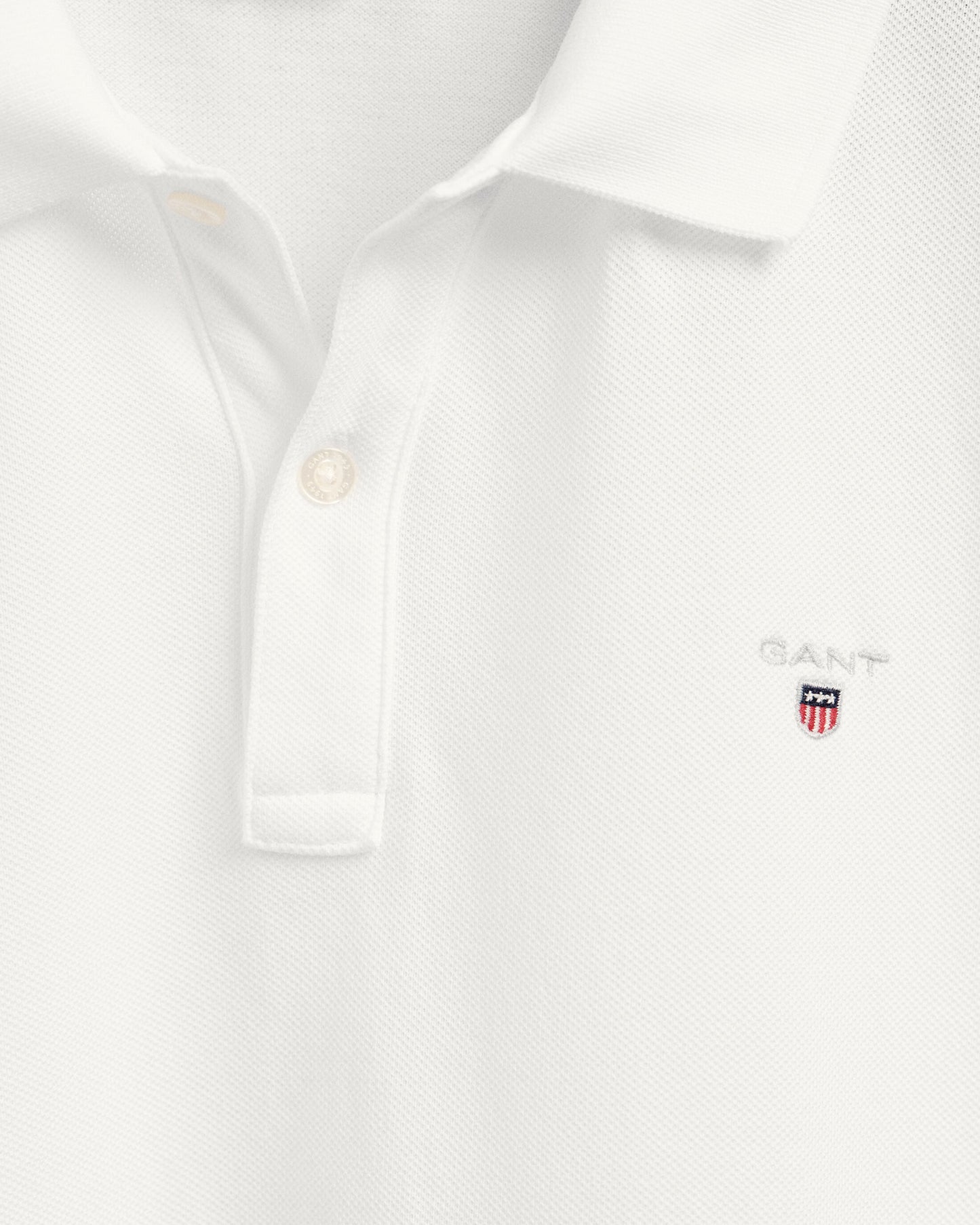 Gant, T-shirts, Gant - White short sleeved polo shirt