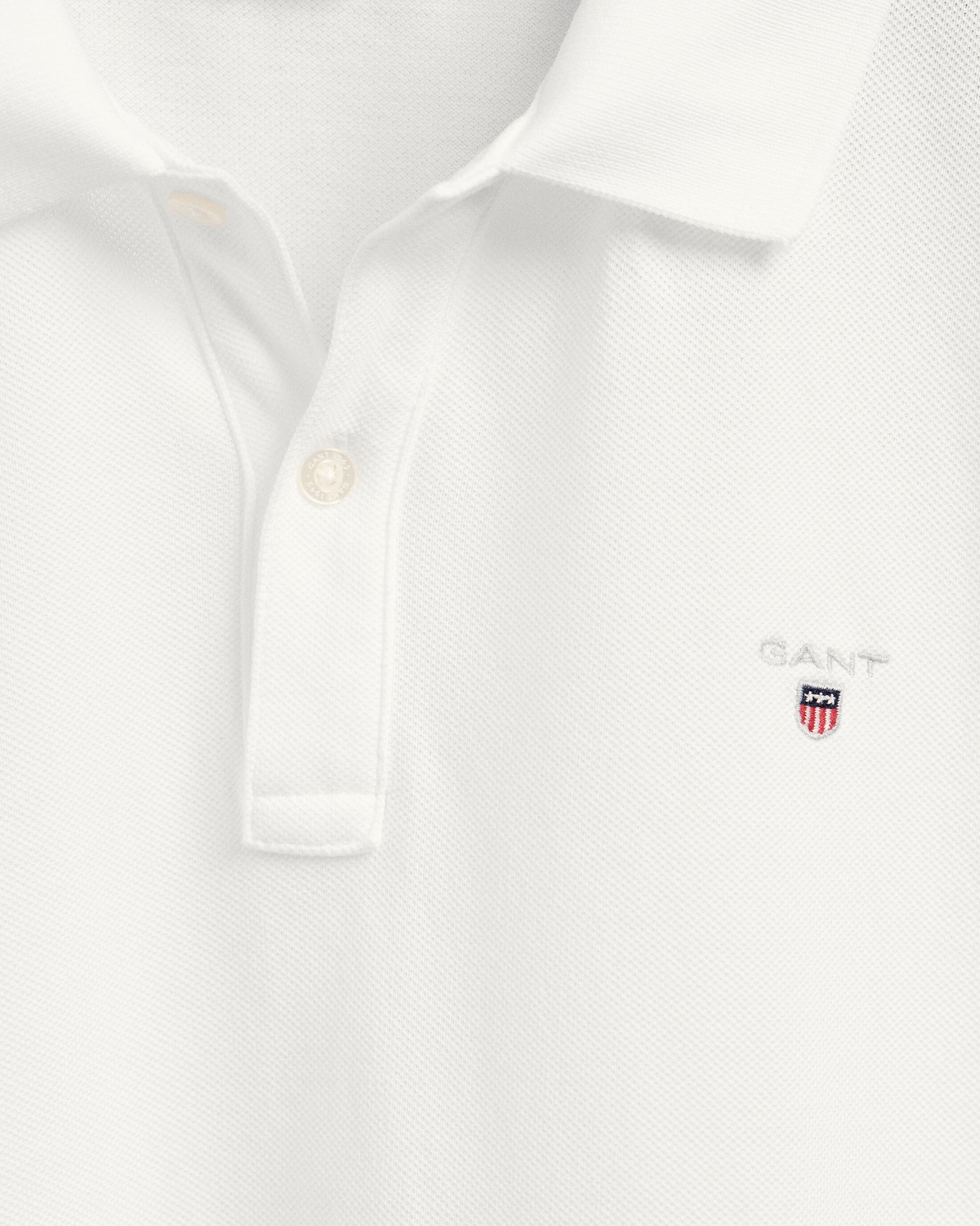 Gant, T-shirts, Gant - White short sleeved polo shirt