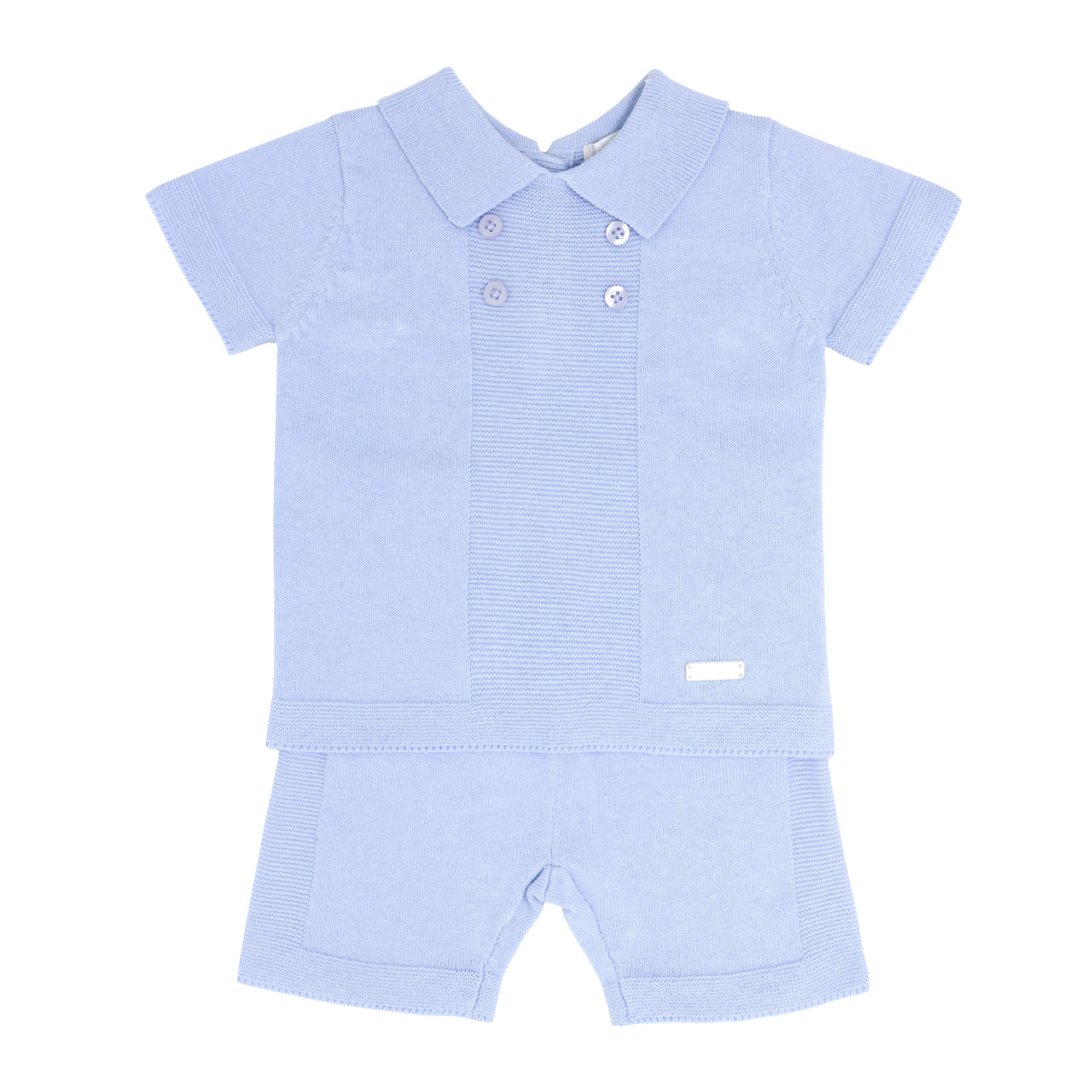 blues baby, 2 piece set, blues baby -  2 piece knitted top and short set, BB0276