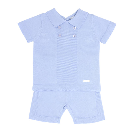 blues baby, 2 piece set, blues baby -  2 piece knitted top and short set, BB0276