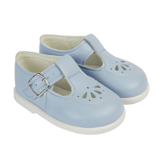 Early Days - first walker shoes H506, pale blue | Betty McKenzie