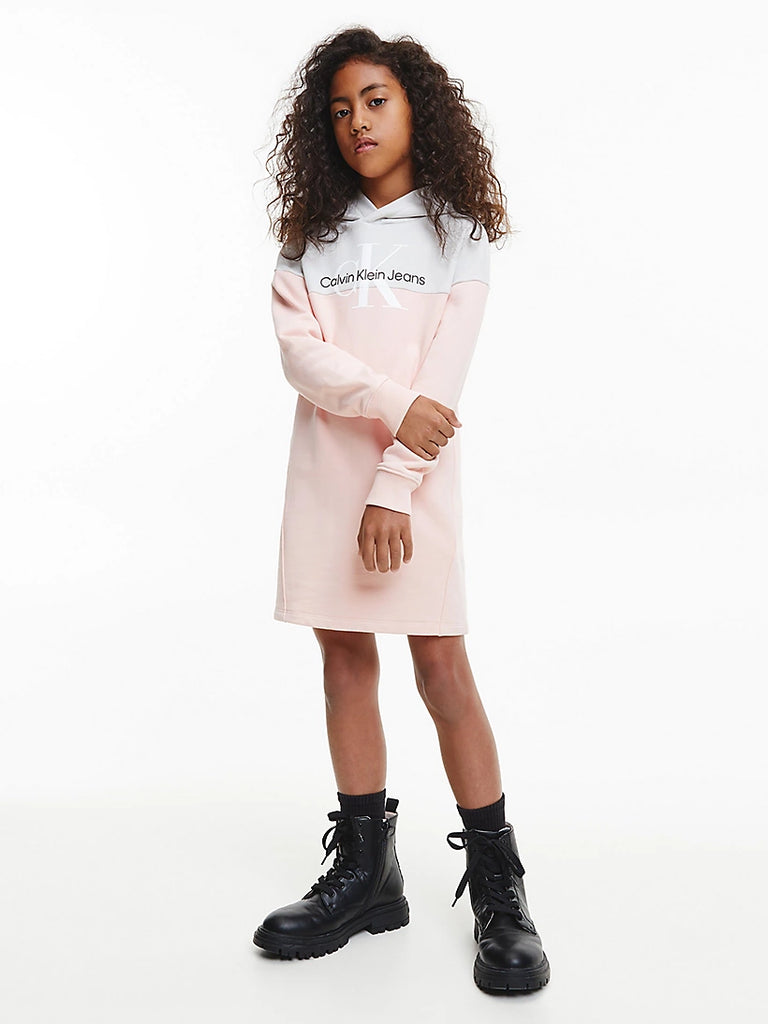 Calvin Klein - Girls Colour – Mckenzie Pink Hoodie Dress, Betty Block Blush