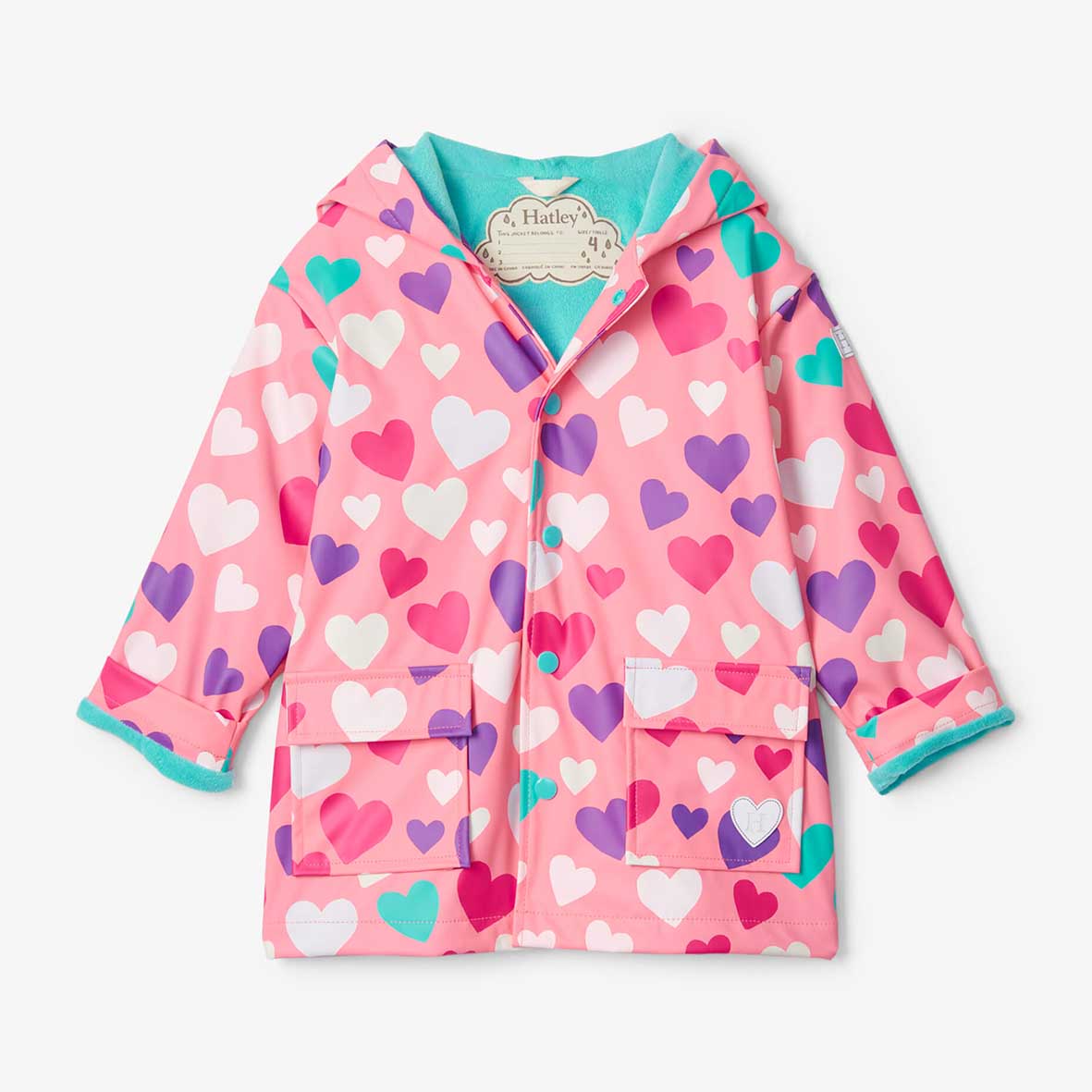 Hatley, raincoat, Hatley - Raincoat, Colourful Hearts