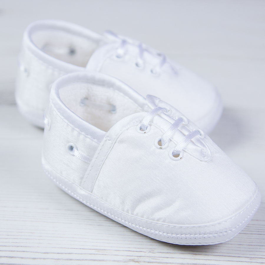 Sarah Louise Boys Christening Shoes - White 004402 | Betty McKenzie