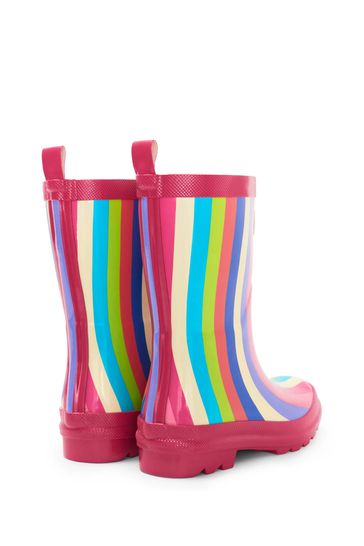 Hatley, wellies, Hatley - Rainbow Stripes Shiny Rainboots