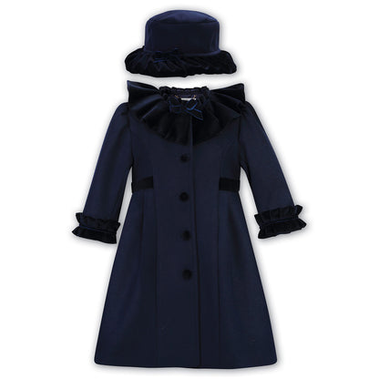 Sarah Louise, coats, Sarah Louise - Traditional coat and matching hat, navy