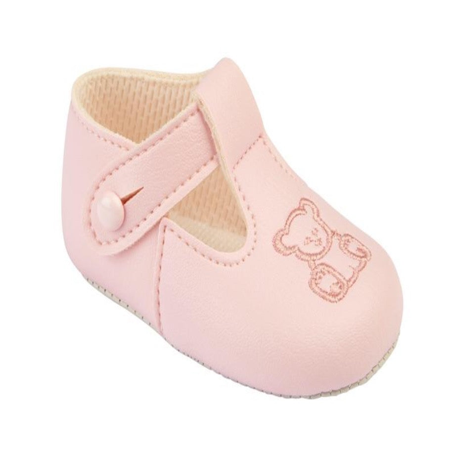 Early Days- baby pram shoe pink B117 | Betty McKenzie