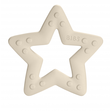 Bibs, teether, Bibs - Baby bitie teething toy star, ivory