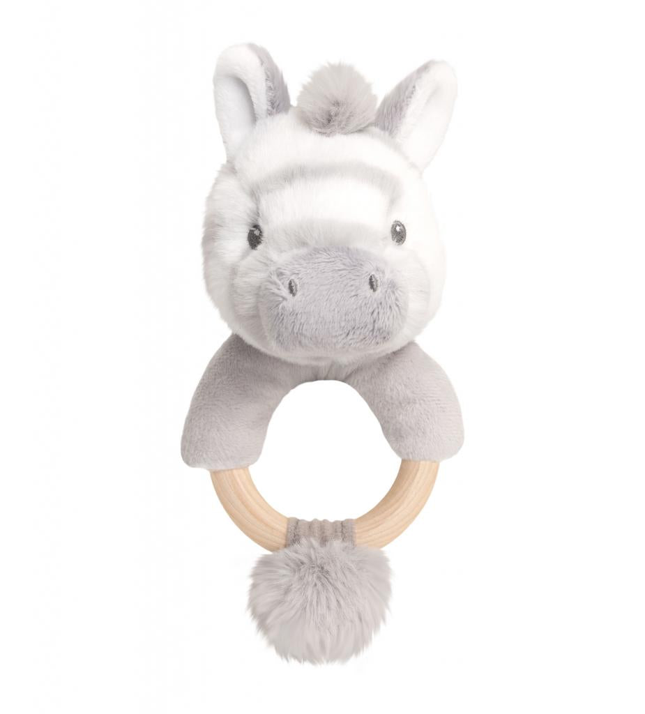 Keel, soft toy, Keel eco - Cuddle Zebra ring rattle