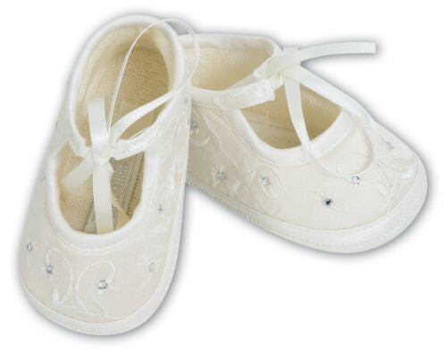 Sarah Louise, , Sarah Louise- christening shoe 04410 ivory