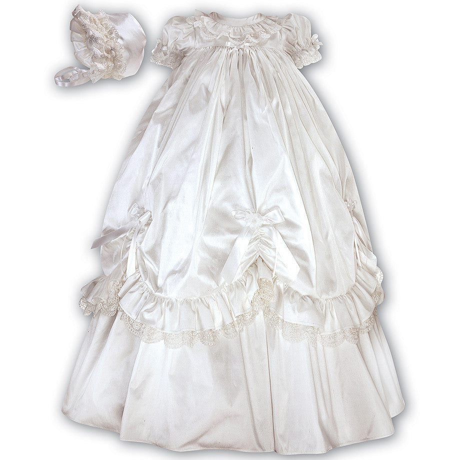 Sarah Louise - Silk Christening gown, ivory, 6 months 001144 | Betty McKenzie