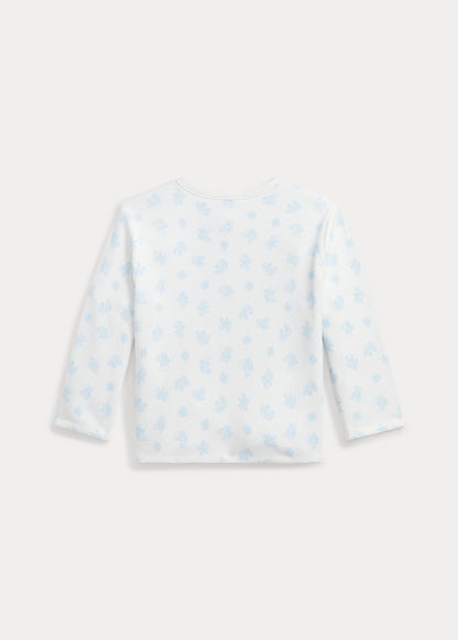 Ralph Lauren, jacket, Ralph Lauren - Reversible white and pale blue baby jacket